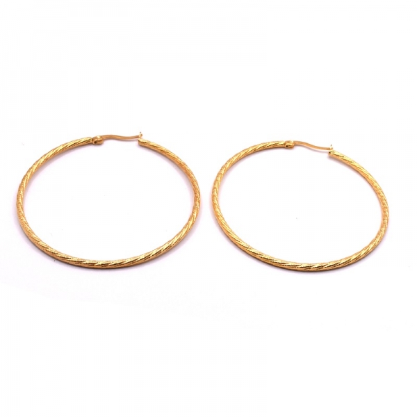 Σκουλαρίκια κρίκοι με ατσάλι 