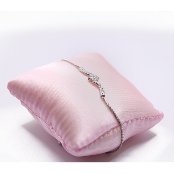 Bραχιόλι σε λευκόχρυσο με ζιργκόν