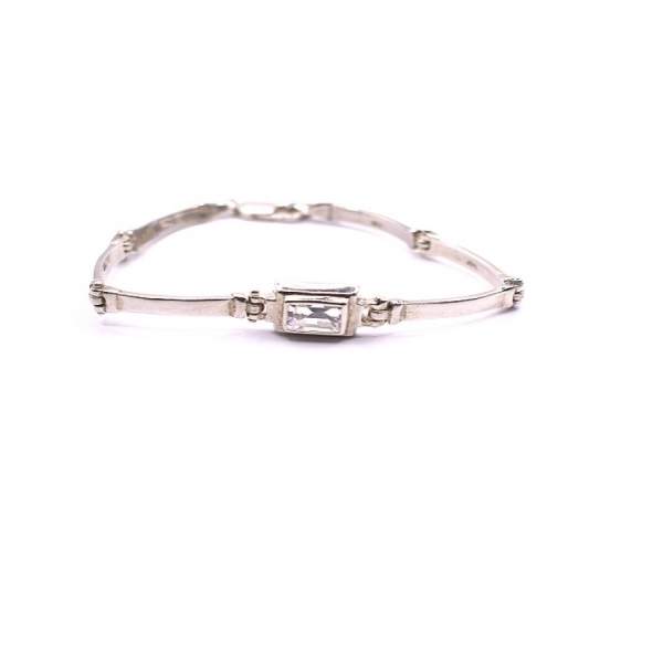 Bραχιόλι ασημένιο 925 με ζιργκόν