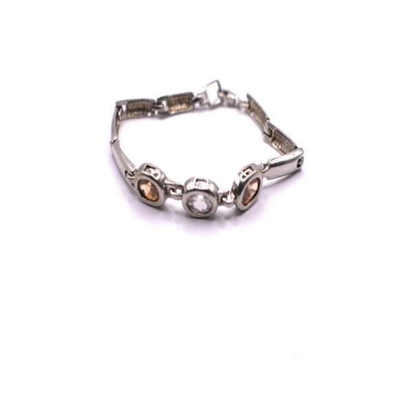Bραχιόλι ασημένιο 925 με 3 ζιργκόν