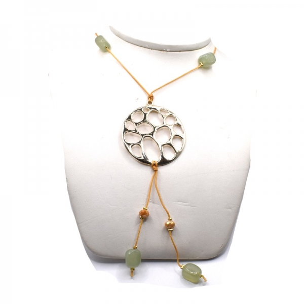 Kολιέ φω με αχάτη πέτρα