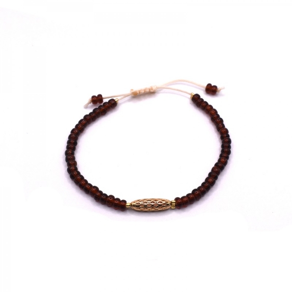 Bραχιόλι φω με βυσσινή πέτρες