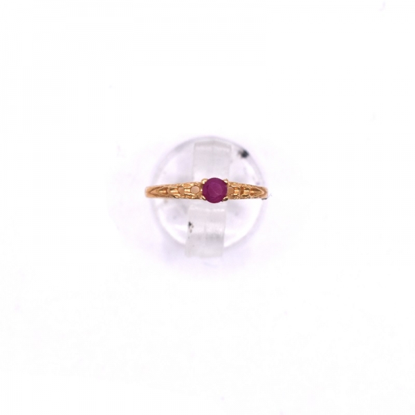 Δαχτυλίδι παιδικό σε χρυσό Κ14 με ρουμπίνι