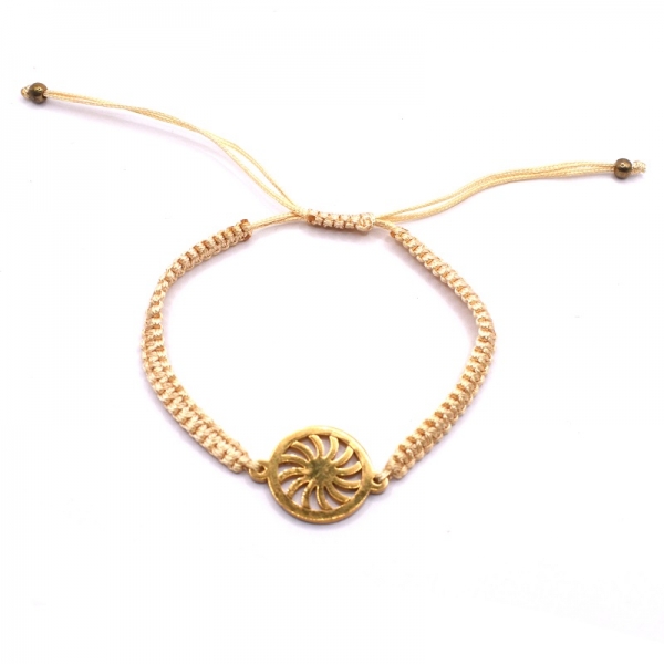 Βραχιόλι ατσάλινο μακραμέ 