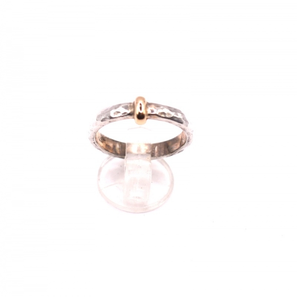 Δαχτυλίδι ασημένιο με χρυσό