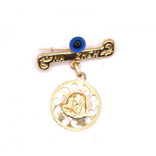 Χρυσή παραμάνα με παναγία