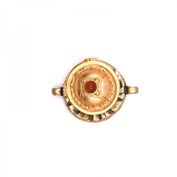 Καρφίτσα σε φω με καφέ πέτρα