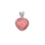 Ασημένιο μενταγιόν 925 με ροζ πέτρα