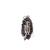Δαχτυλίδι ασημένιο 925 και χρυσό Κ14 αντικέ με Σαύρα